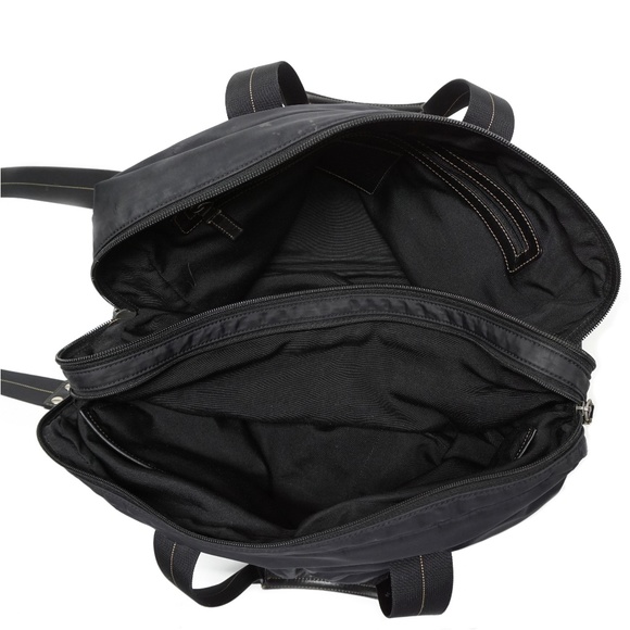 COACH LEATHERWARE CL Black Soft Nylon Duffle Bag M04 M-6464 - Picture 6 of 13